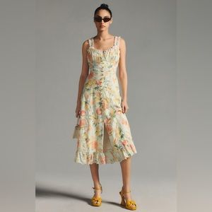 ANTHROPOLOGIE RUFFLED EYELET DRESS